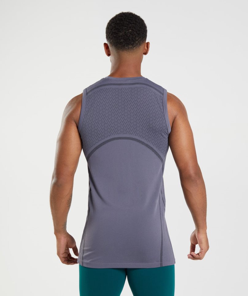 Men's Gymshark 315 Seamless Tanks Purple | NZ 0BLGHU